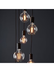 Gallery Home Matt Black Industrial 6 Bulb Ceiling Light Pendant - Image 6 of 8