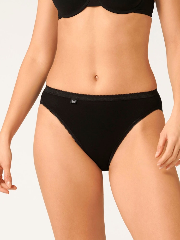 Sloggi Basic+ Tai Black Briefs 3 Pack - Image 1 of 4