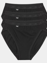 Sloggi Basic+ Tai Black Briefs 3 Pack - Image 4 of 4