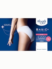 Blanco - Pack de 3 braguitas grandes Basic+ de Sloggi - Imagen 4 de 6