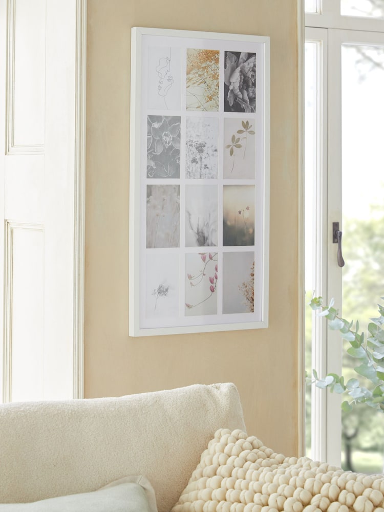 White Parker 12 Aperture Collage Picture Frame - Image 1 of 4
