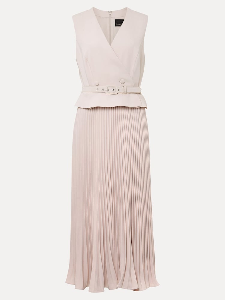 Phase Eight Pink Hetty Pleated Dress - Image 6 of 6