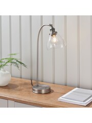 Gallery Home Brushed Silver Pierre Table Lamp - Image 1 of 3