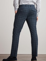 Bleu - Pantalon élégant à carreaux - Image 3 of 9