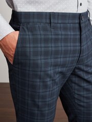 Bleu - Pantalon élégant à carreaux - Image 5 of 9