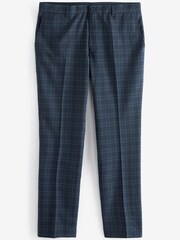 Bleu - Pantalon élégant à carreaux - Image 7 of 9