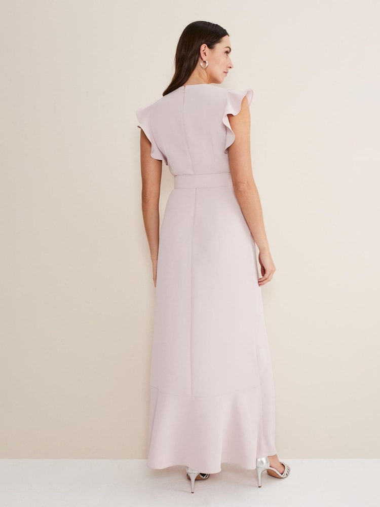 Phase Eight Blood Red Phoebe Frill Maxi Dress - Image 2 of 6 Phase Eight Blood Red Phoebe Frill Maxi Dress - Image 2 of 6
