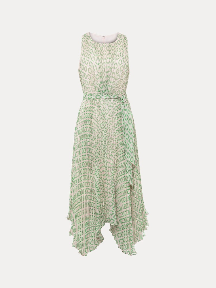 Phase Eight Green Vanya Pleated Sunray Dress - Image 6 of 6