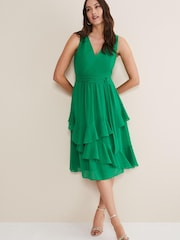 Phase Eight Green Breesha Dress - Image 3 of 7