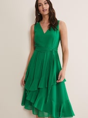 Phase Eight Green Breesha Dress - Image 4 of 7