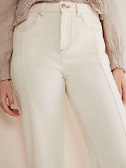 Phase Eight Cream Fraya Wide Leg Jeans - Image 4 of 6