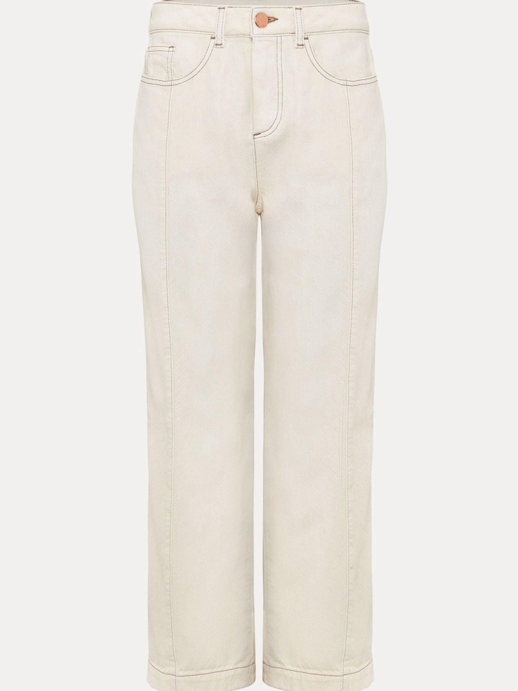 Phase Eight Cream Fraya Wide Leg Jeans - Image 6 of 6