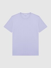 Reiss Lilac Bless Cotton Crew Neck T-Shirt - Image 2 of 6