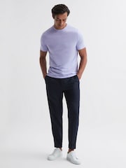 Reiss Lilac Bless Cotton Crew Neck T-Shirt - Image 3 of 6