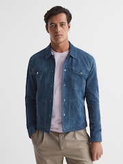 Reiss Lilac Bless Cotton Crew Neck T-Shirt - Image 6 of 6
