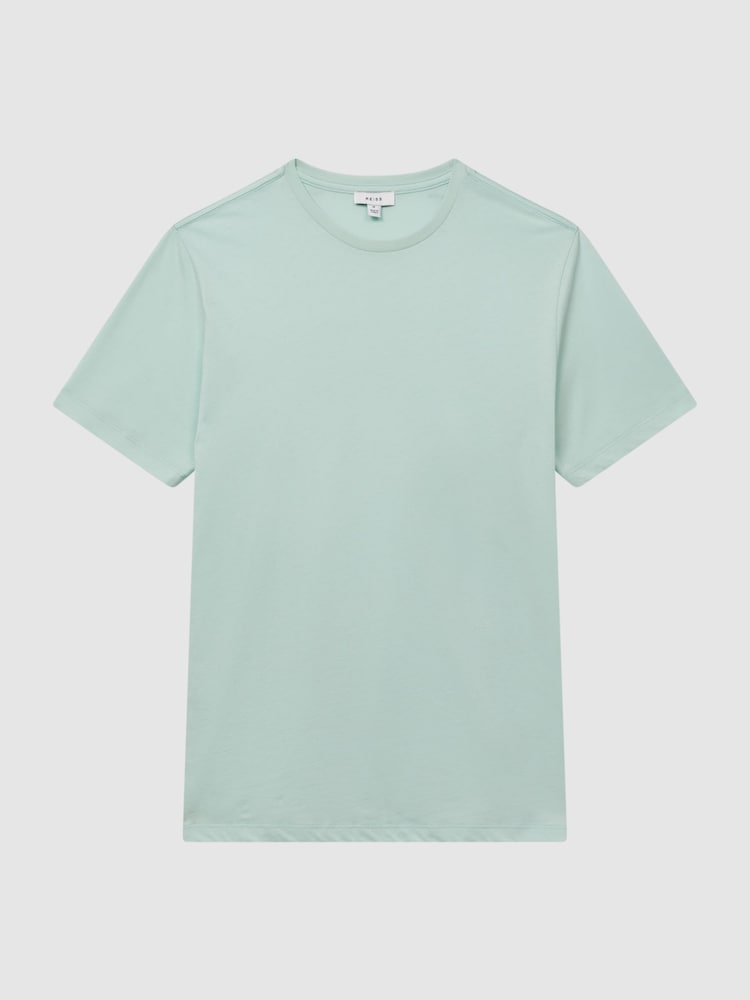 Reiss Mint Bless Cotton Crew Neck T-Shirt - Image 2 of 6