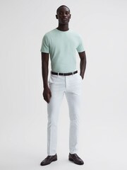 Reiss Mint Bless Cotton Crew Neck T-Shirt - Image 3 of 6