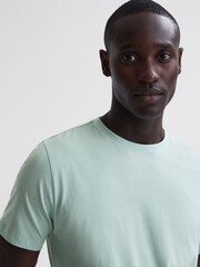 Reiss Mint Bless Cotton Crew Neck T-Shirt - Image 4 of 6