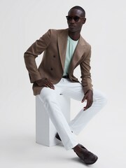Reiss Mint Bless Cotton Crew Neck T-Shirt - Image 6 of 6
