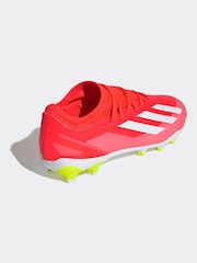 adidas Red/White Football X Crazyfast League Multi-Ground Kids Boots - Image 4 of 10