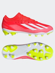 adidas Red/White Football X Crazyfast League Multi-Ground Kids Boots - Image 6 of 10