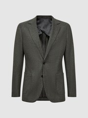 Reiss Forest Green Lincoln Slim Fit Single Breasted Wool Blazer - Image 2 of 6
