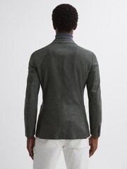 Reiss Forest Green Lincoln Slim Fit Single Breasted Wool Blazer - Image 4 of 6