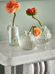 Set of 3 Mini Glass Flower Vases - Image 1 of 4
