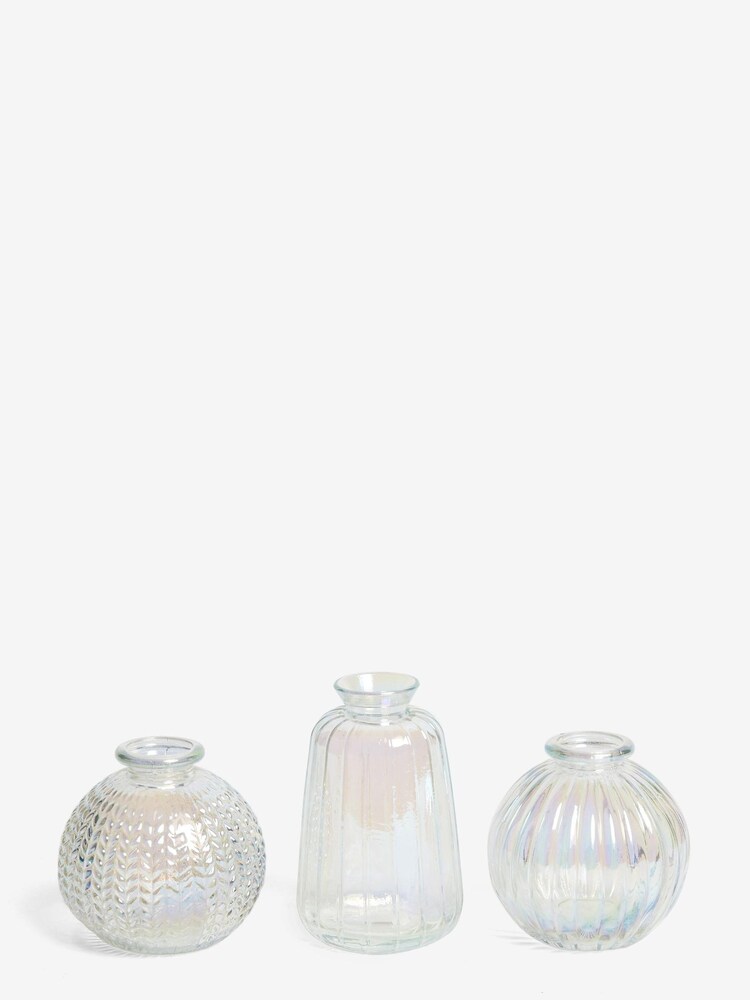 Set of 3 Mini Glass Flower Vases - Image 4 of 4