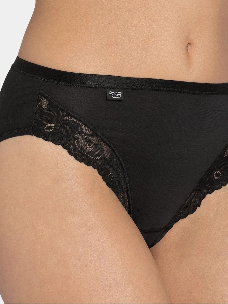 Sloggi Romance Tai Slip, Schwarz - Bild 2 von 5 Sloggi Romance Tai Slip, Schwarz - Bild 2 von 5