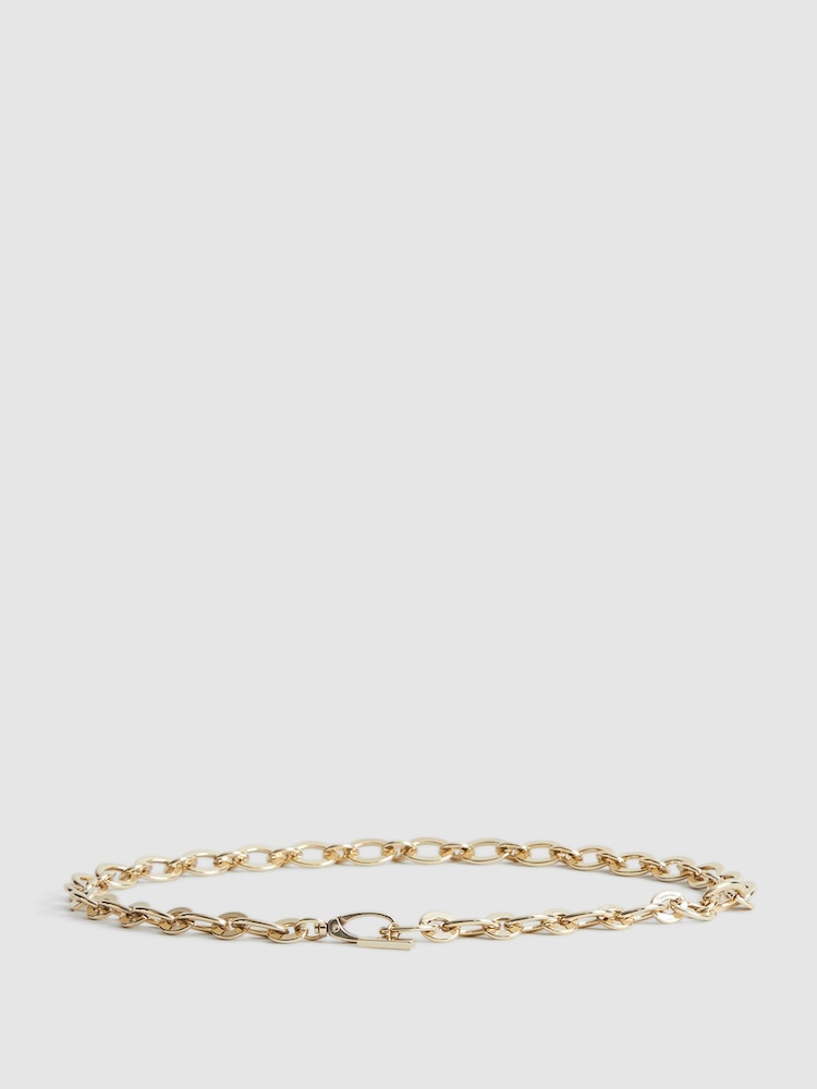 Reiss Gold Camilla Oval Chain Belt - Image 2 of 8