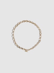 Reiss Gold Camilla Oval Chain Belt - Image 6 of 8
