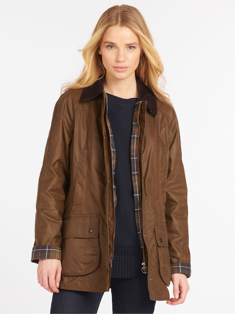 Barbour® Light Brown Beadnell Classic Wax Jacket - Image 1 of 7