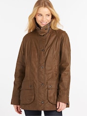 Barbour® Light Brown Beadnell Classic Wax Jacket - Image 3 of 7