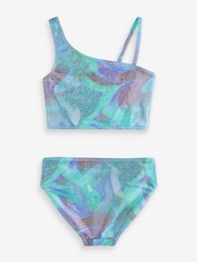 Green/Blue One Shoulder Bikini (3-16yrs) - Image 4 of 5