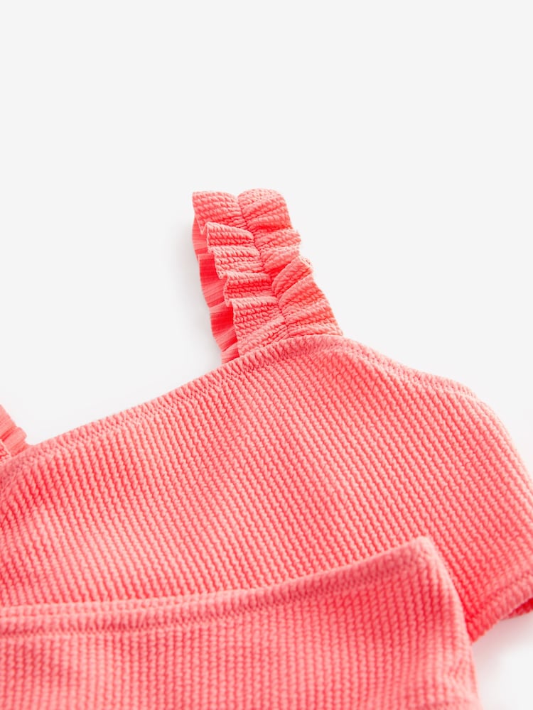 Coral Pink Ruched Strap Bikini (3-16yrs) - Image 6 of 6 Coral Pink Ruched Strap Bikini (3-16yrs) - Image 6 of 6