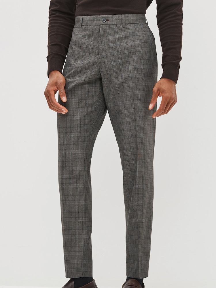 Grau kariert - Eng - Elegante Hose mit Karomuster - Bild 1 von 7 Grau kariert - Eng - Elegante Hose mit Karomuster - Bild 1 von 7