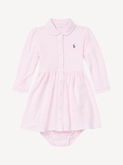 Polo Ralph Lauren 100% Cotton Baby Striped Logo Shirt Dress - Image 1 of 2