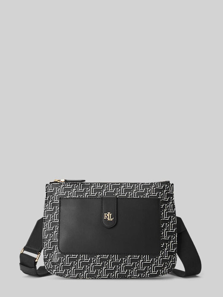 Lauren Ralph Lauren Jamey Monogram Logo Coated Canvas Cross-Body Bag - Image 1 of 8