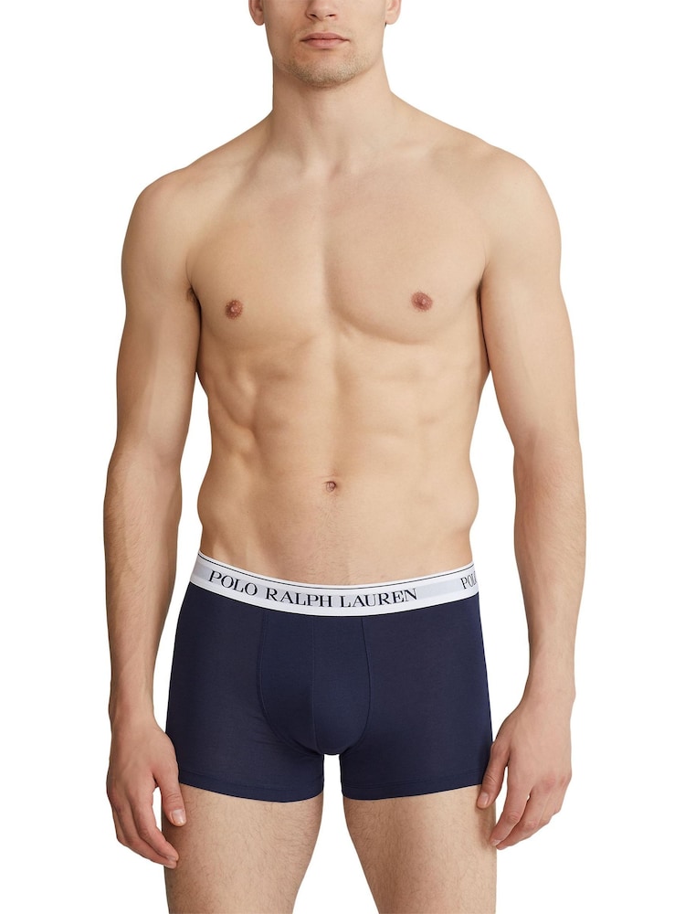Polo Ralph Lauren Navy/Navy Pony Print Stretch Cotton Boxers 3 Pack - Image 3 of 6