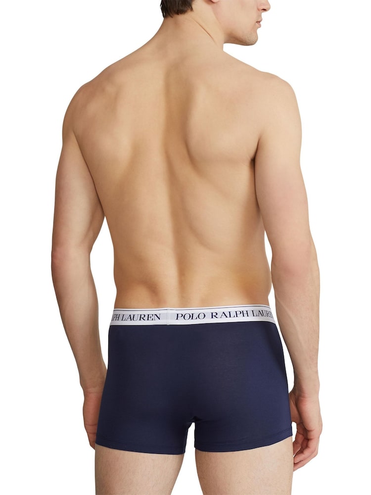 Polo Ralph Lauren Navy/Navy Pony Print Stretch Cotton Boxers 3 Pack - Image 4 of 6