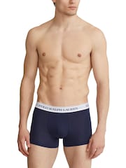 Polo Ralph Lauren Navy/Navy Pony Print Stretch Cotton Boxers 3 Pack - Image 5 of 6
