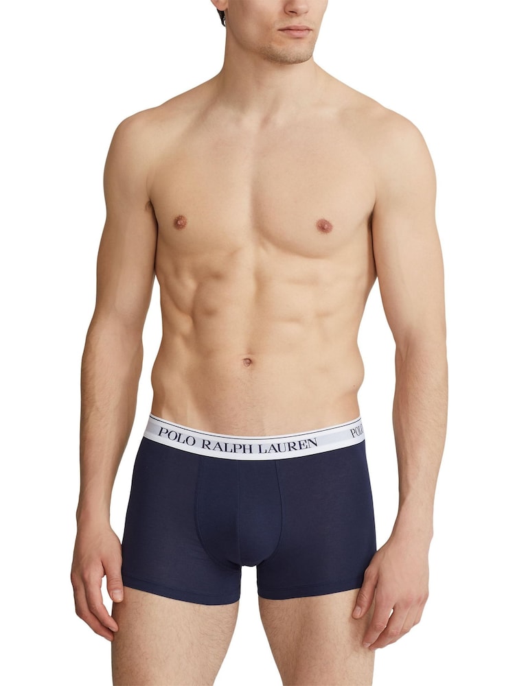 Polo Ralph Lauren Navy/Navy Pony Print Stretch Cotton Boxers 3 Pack - Image 5 of 6