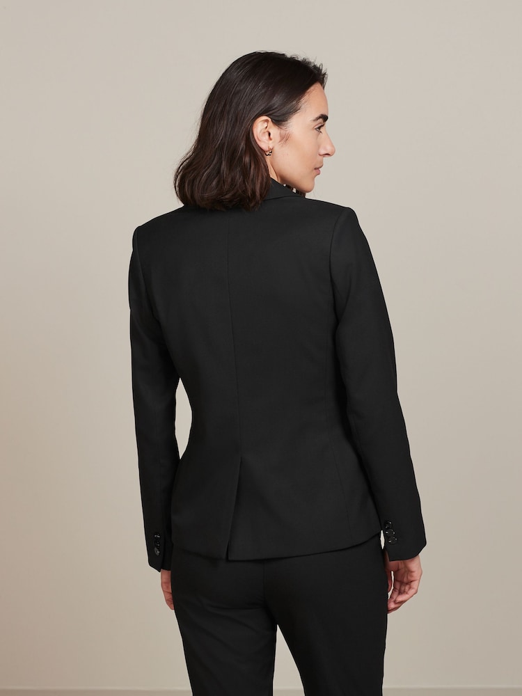 Noir - Veste droite ajustée - Image 4 of 6