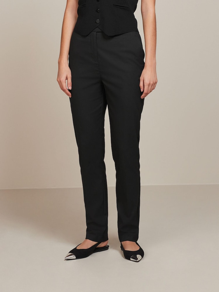 Zwart - Op maat gesneden smalle broek - Image 3 of 6
