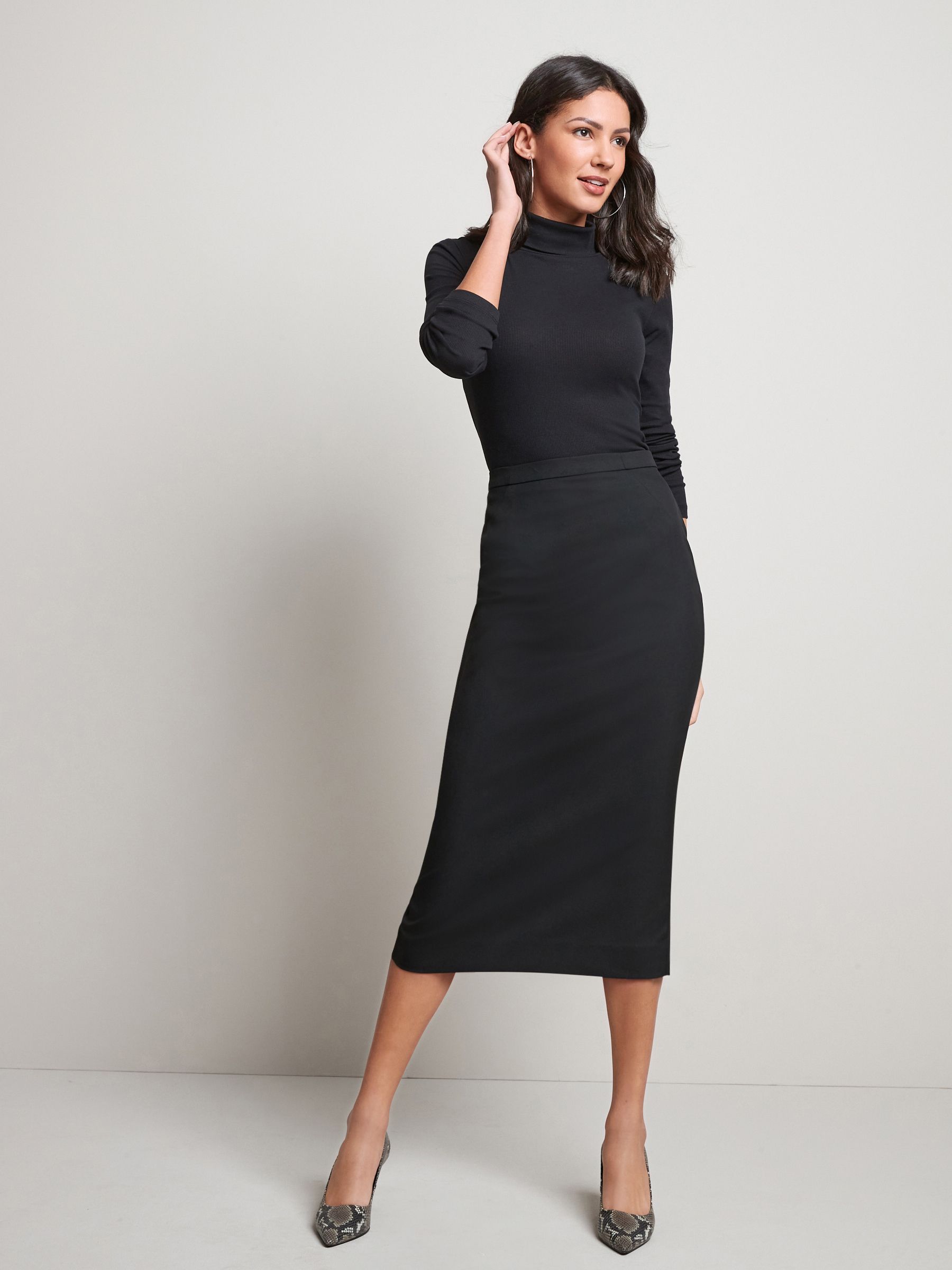 Buy Black Tailored Midi Pencil Skirt from Next South Africa