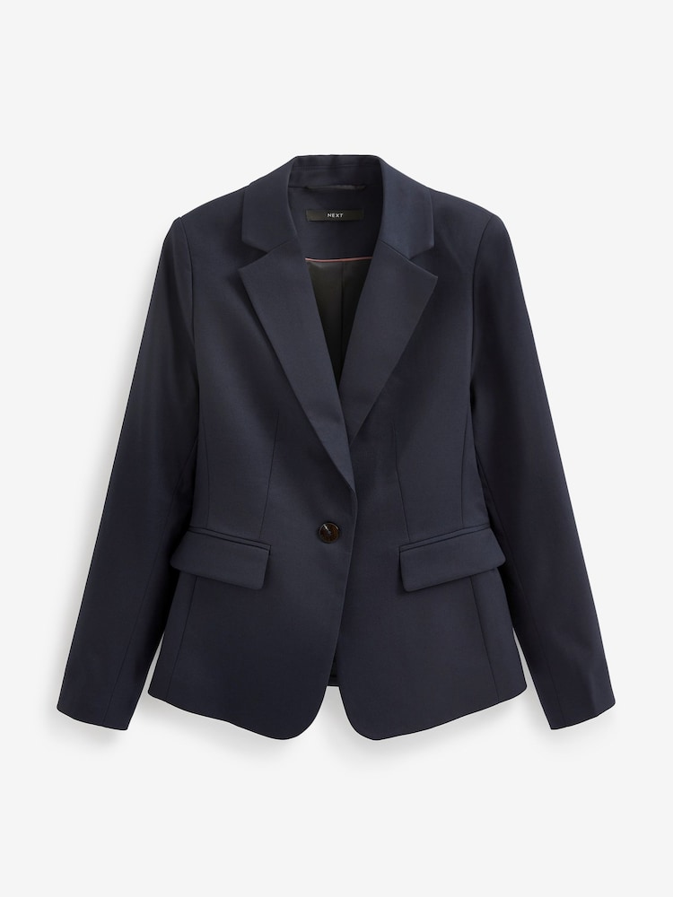 Navy Blue Tailored Single Breasted Jacket - Image 6 of 6 Navy Blue Tailored Single Breasted Jacket - Image 6 of 6