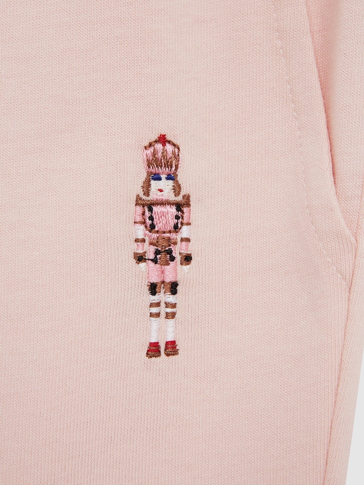 Reiss Pink Annie Senior Embroidered Queen Nightwear Bottoms - Image 7 of 7