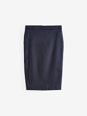 Navy Blue Tailored Midi Pencil Skirt - Image 6 of 6