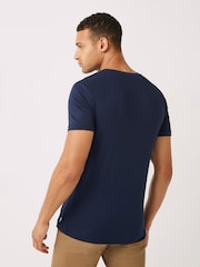 Polo Ralph Lauren Blue/Grey Slim 100% Cotton T-Shirts 3 Pack - Image 3 of 7